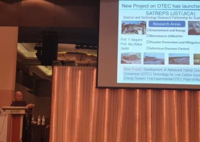 Prof. Masayuki Kamimoto introduced the OTEC SATREP project during his plenary lecture at the South China Sea Conference 2019 (SCS2019)